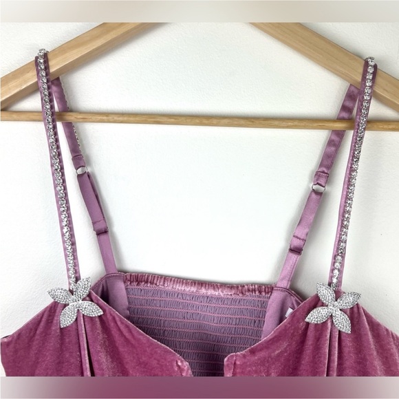 Reformation Desiree Velvet Rhinestone Top - Picture 6 of 16